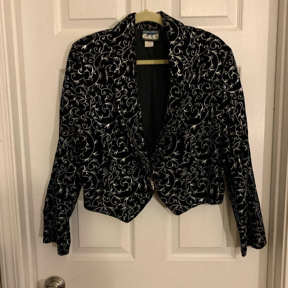 Black Velvet Shirt Waist Jacket